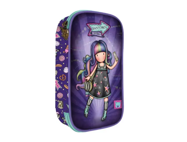 Imagen Plumier escolar safta gorjuss fairground plumier desplegable 45 piezas 125x220x60 mm