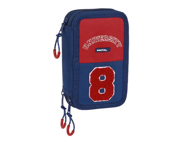 Imagen Plumier escolar safta safta university triple cremallera 36 piezas 125x55x195 mm