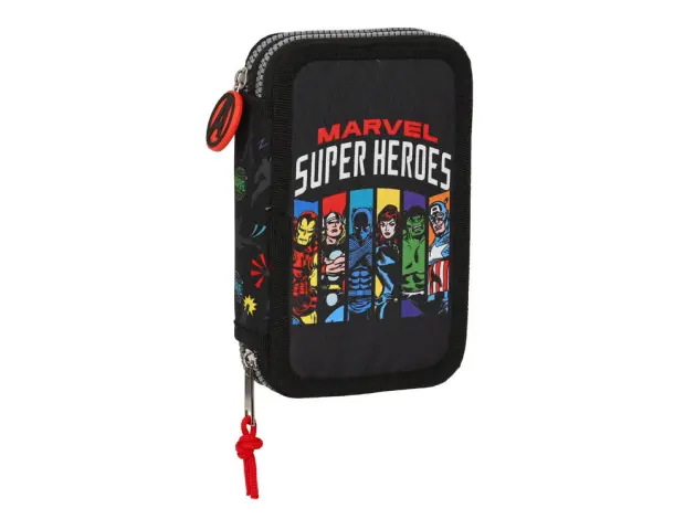 Imagen Plumier safta doble cremallera pequeo avengers super heroes 195x125x40 mm