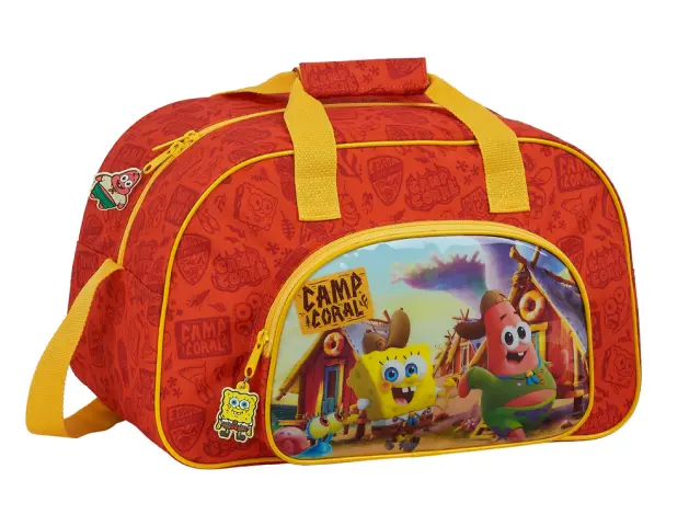 Imagen Cartera escolar safta bob esponja bolsa deporte 400x230x240 mm