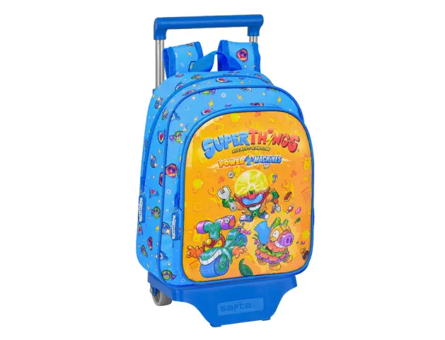 Imagen Cartera escolar safta super things con carro 270x100x330 mm