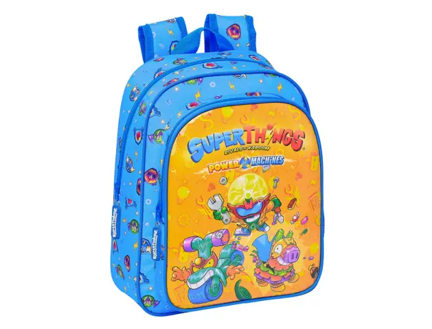 Imagen Cartera escolar safta super things mochila infantil adaptable a carro 270x100x330 mm