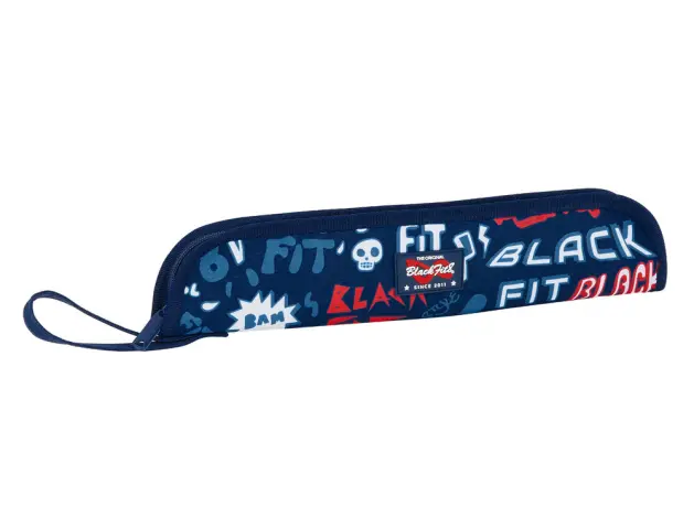 Imagen Bolso escolar safta portatodo blackfit8 letters portaflauta 370x20x80 mm