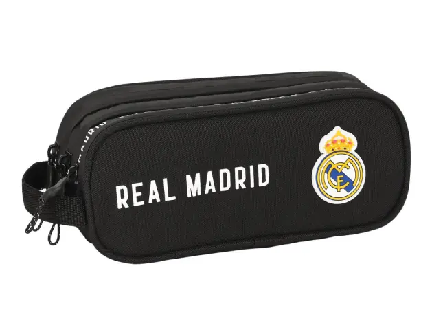 Imagen Bolso escolar portatodo safta triple cremallera real madrid corporativa 85x210x70 mm