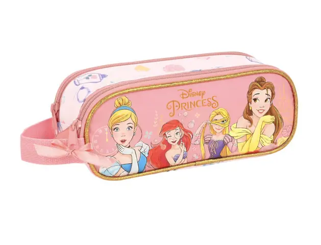 Imagen Bolso escolar portatodo safta doble 210x60x80 mm princesas disney dream it