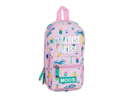 Imagen Plumier escolar safta moos paradise mochila con 4 portatodos vacios 120x50x230 mm
