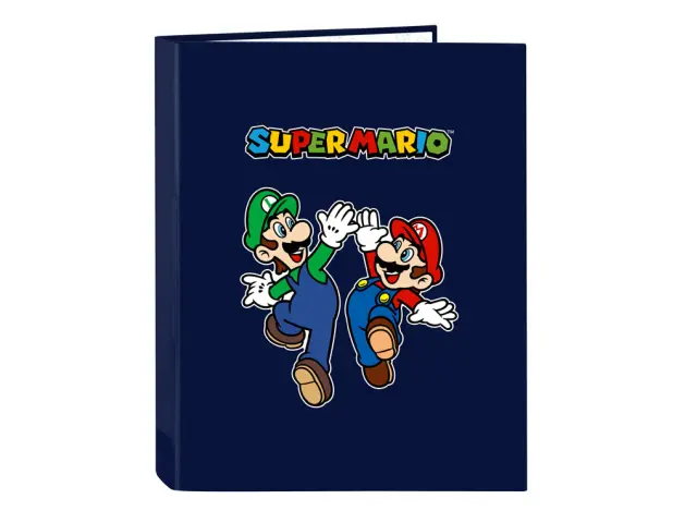 Imagen Carpeta 4 anillas mixtas safta folio super mario