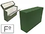 Imagen Caja transferencia mariola folio doble carton forrado geltex lomo 20 cm color verde 2