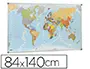 Imagen Mapa mural faibo planisfero politico magnetico marco de aluminio con cantoneras de proteccion 84x140 cm 2
