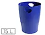 Imagen Papelera plastico exacompta ecoblack azul 15 litros 2