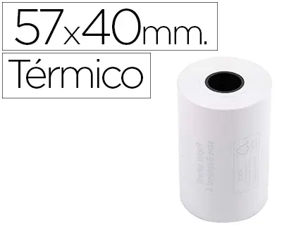 Imagen Rollo sumadora exacompta termico 57 mm x 40 mm 55 g/m2 sin bisfenol a. 10 unid.