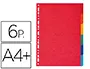 Imagen Separadores exacompta cartulina brillo juego de 6 separadores din a4+ multitaladro 2