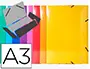 Imagen Carpeta exacompta iderama gomas carton 600 gr tres solapas din a3 colores surtidos 2