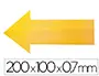 Imagen Simbolo adhesivo durable pvc forma de flecha para delimitacion suelo amarillo 200x100x0,7 mm pack de 10 2
