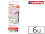 Imagen Rotulador edding punta fibra 1200 pastel punta redonda 1 mm estuche de 6 unidades colores surtidos 2