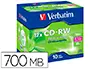 Imagen Cd-rw verbatim serl capacidad 700mb velocidad 12x 80 min pack de 10 unidades 2