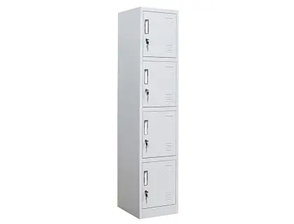 Imagen Taquilla metalica sie 4 puerta modulo continuacion gris texturizado 1830x450x380 mm