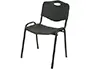 Imagen Silla apilable q-connect estructura metal asiento respaldo pvc ergonomica 810x480mmx420 mm color negro 2