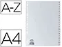 Imagen Separador alfabetico elba plastico 120 mc din a4 11 taladros a-z gris 2