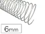 Imagen Espiral metalico q-connect blanco 64 5:1 6 mm 1mm caja de 200 unidades 2