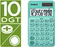 Imagen Calculadora casio sl-310uc-gn bolsillo 10 digitos tax +/- tecla doble cero color verde 2