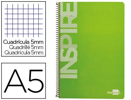 Imagen CUADERNO ESPIRAL LIDERPAPEL A5 MICRO INSPIRE