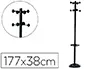 Imagen Perchero metalico unilux accueil pie 8 colgadores con paraguero y bandeja goteo negro 177 x 38 cm 2