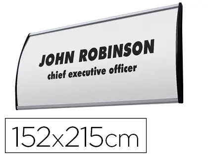 Imagen Identificador mural jansen display curvo din a5 perfil alumino 152x215 mm