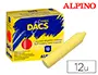 Imagen Lapices cera dacs unicolor amarillo claro caja de 12 unidades 2