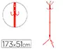 Imagen Perchero metalico q-connect rojo 8 colgadores 173x51 cm 2