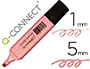 Imagen Rotulador q-connect fluorescente pastel rosa punta biselada 2