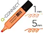 Imagen Rotulador q-connect fluorescente pastel naranja punta biselada 2