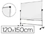 Imagen Pizarra blanca bi-office blanca de acero vitrifricado volteable doble cara 120x150 cm 2